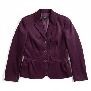 Talbots Purple Corduroy Peplum Blazer Jacket – Size 2P